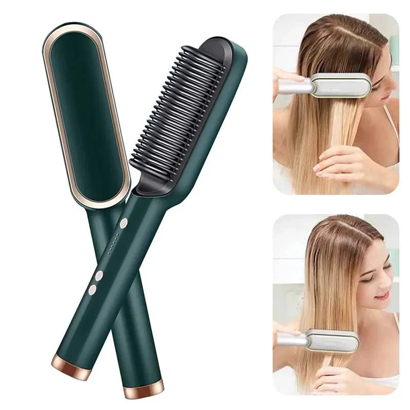 Hair Straightener Hot Comb Curling Iron Multi-speed Electric Straightening