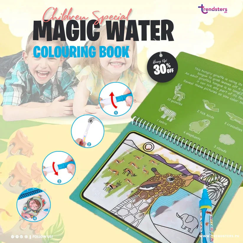 Glamzy Collection® Magic Water Drawing Coloring Book