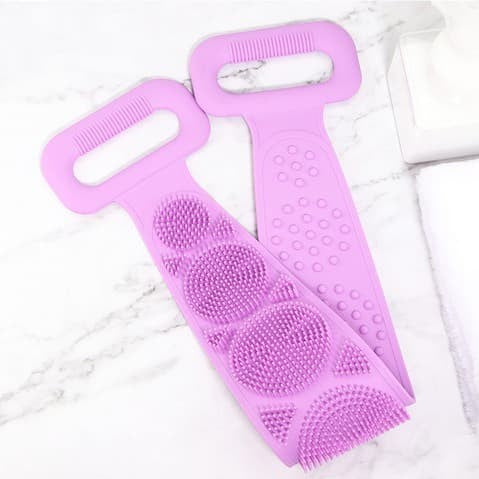 Glamzy Collection®Body Wash Silicone Body Scrubber Belt | Pack Of 2