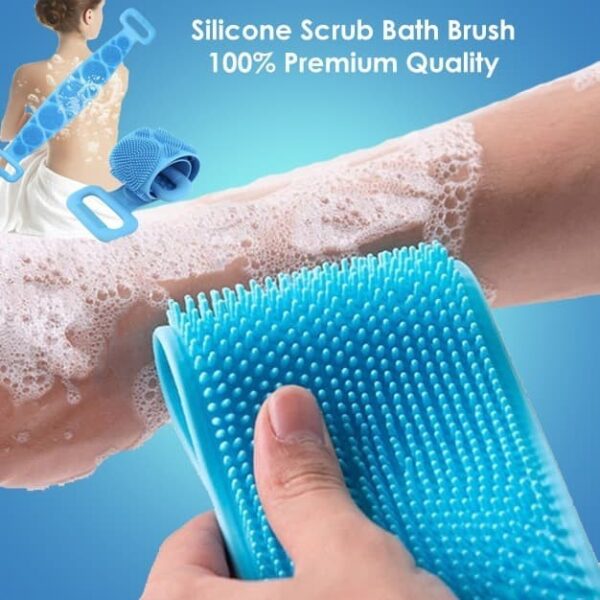 Glamzy Collection®Body Wash Silicone Body Scrubber Belt | Pack Of 2