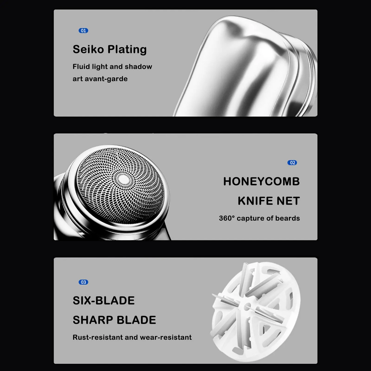 Glamzy Collection® Mini Type-C Fast Charging Pocket Razor