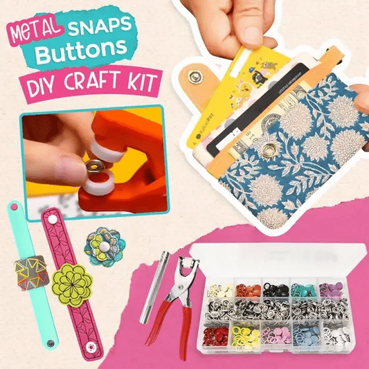 Glamzy Collection® Snap Button Tool Kit With 20 Tich Button