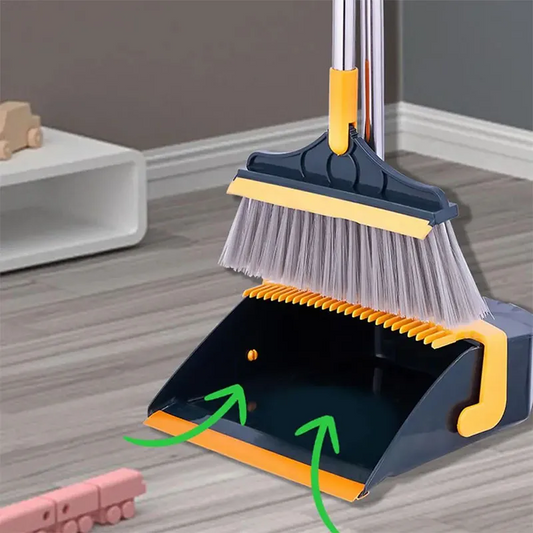 Glamzy Collection® Attachable Broom with dustpan cleaning product