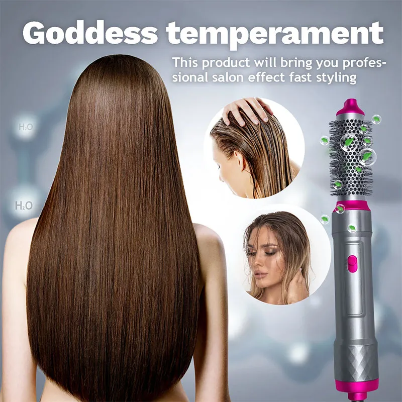 Glamzy Collection® 5 In 1 Hair Dryer Straightener And Curler