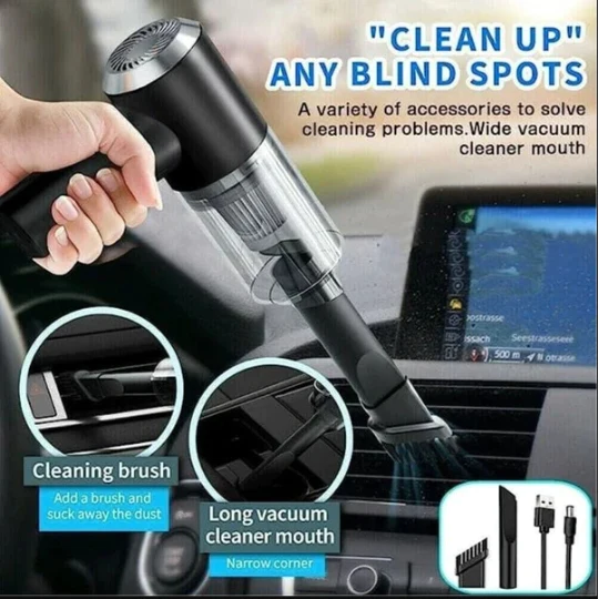 Glamzy Collection® multifunctional 3 in 1 Mini Handheld Car Vacuum Cleaner