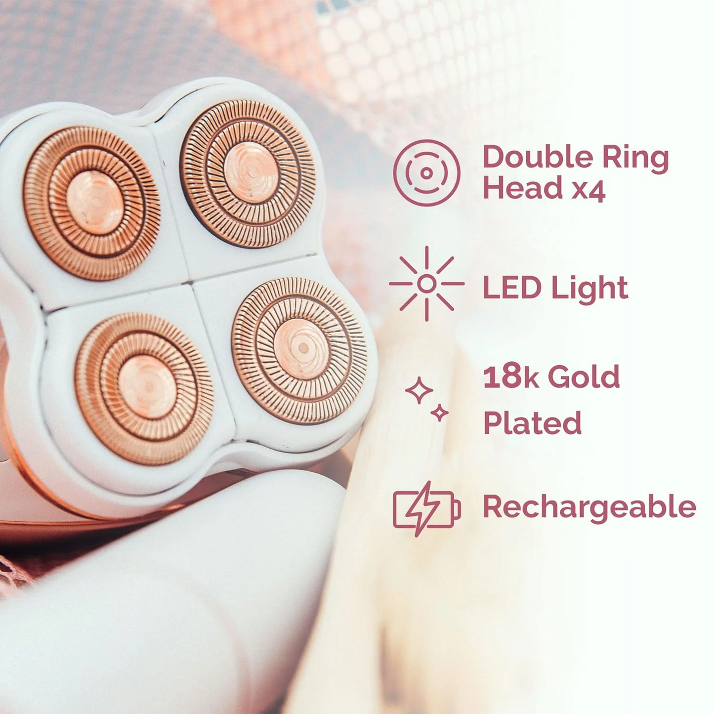 Glamzy Collection® Flawless Women’s Hair Removal Body Hair Shaver