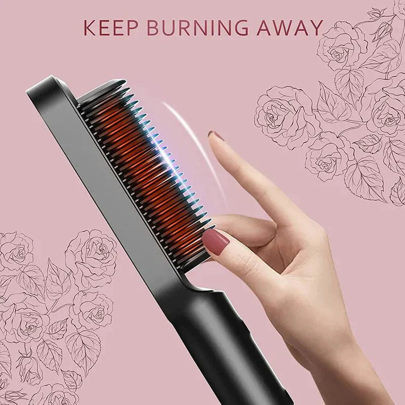 Hair Straightener Hot Comb Curling Iron Multi-speed Electric Straightening